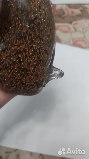 Стеклянная фигурка, фигурка из стекла, кошка