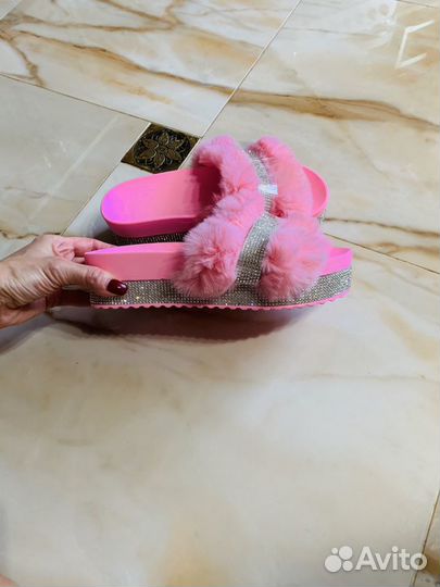 Тапочки меховые женские