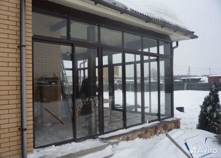 Остекление терассы алюминиевыми фасадами