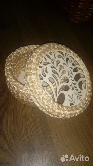 Вязаные корзинки