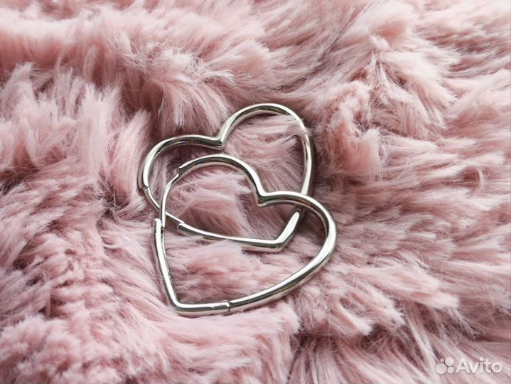 Серьги сердце