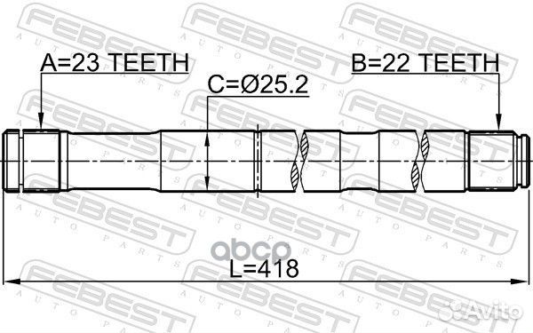 Полуось правая honda civic EU/EP/ES 2001-2006