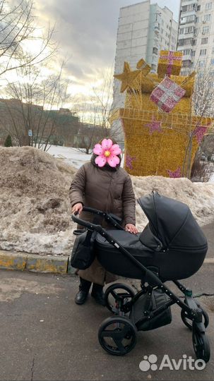 Коляска 2 в 1 эко кожа