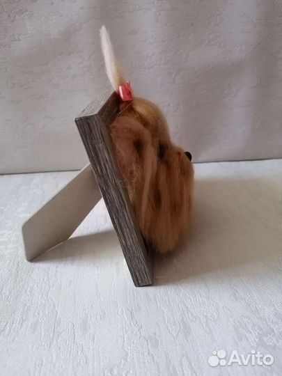 Картина Йоркширский терьер из шерсти