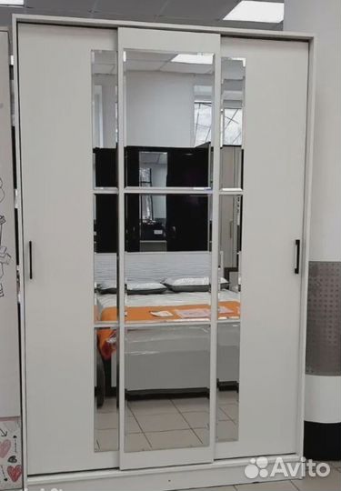 Шкаф-купе Стиль-2 1400 белый текстурный