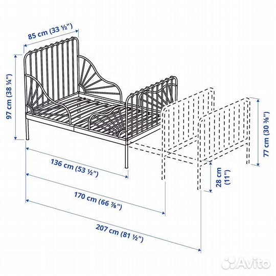 Кровать IKEA Миннен