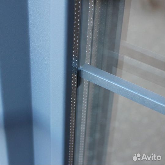 Дверь с терморазрывом с окном Аляска Грей