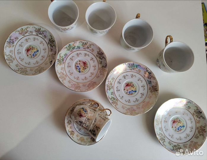 Кофейный и чайный набор по 6 штук Madonna