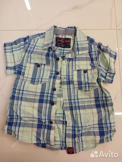 Рубашка для мальчика с коротким рукавом 98