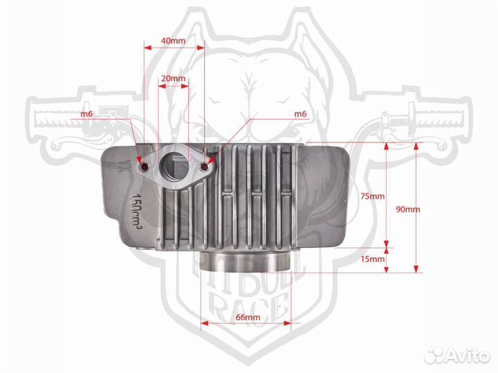 Цилиндро-поршневая группа (цпг) 4T YX150-160 d-60