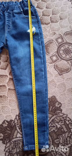 Джинсы утеплённые, для девочки, рост 146-150