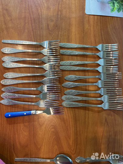 Столовые приборы вилка нож ложка бу
