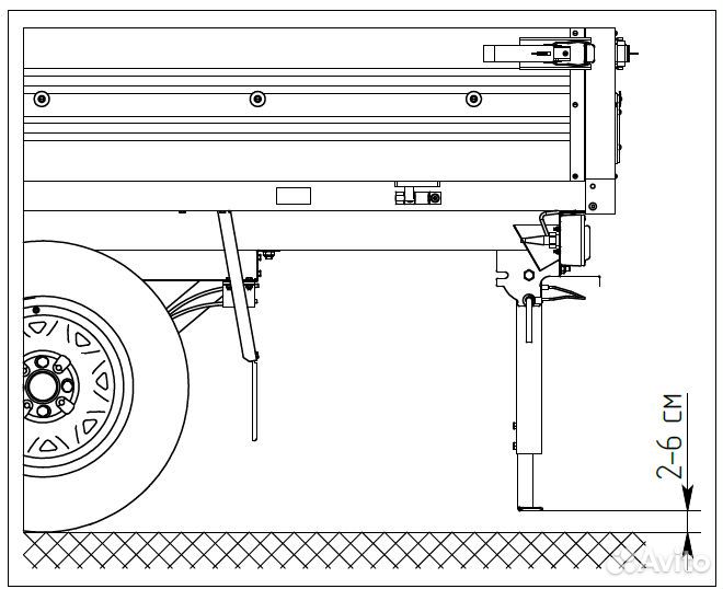 Опорная стойка для прицепа мзса 817738.001, 81773