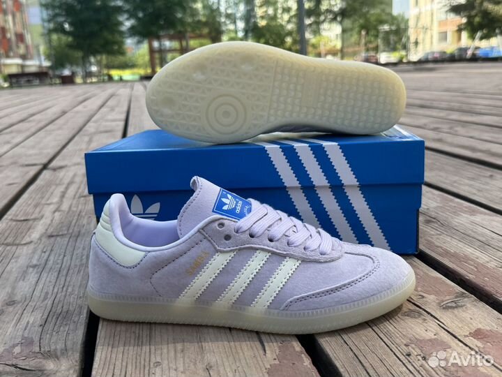 Кроссовки Adidas Samba сиреневые