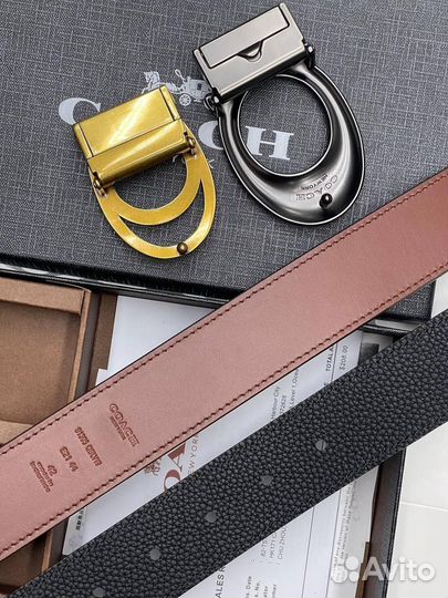Мужской кожаный ремень coach