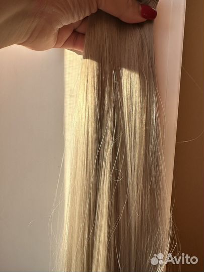 Волосы на заколках блонд новые