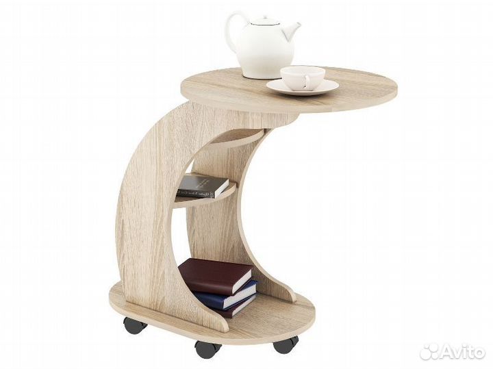 Журнальный круглый стол Дуб сонома