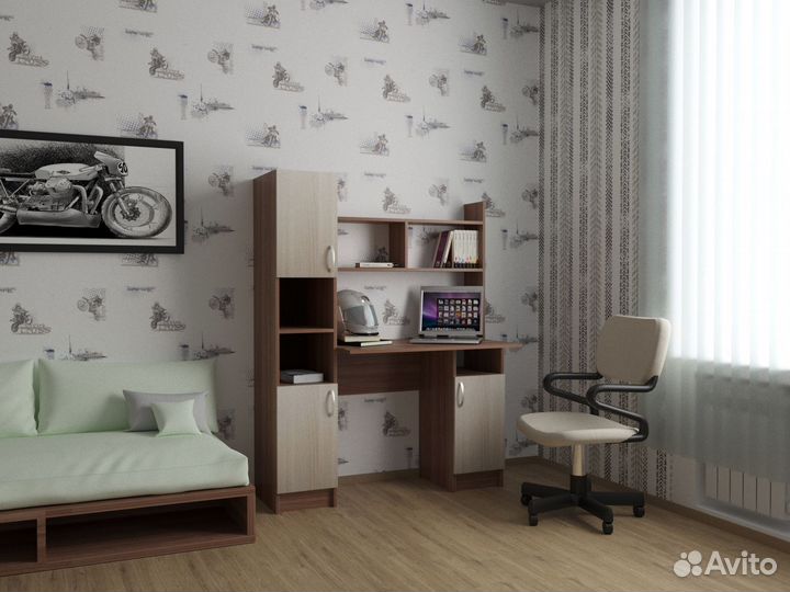 Письменный стол для школьника с полками