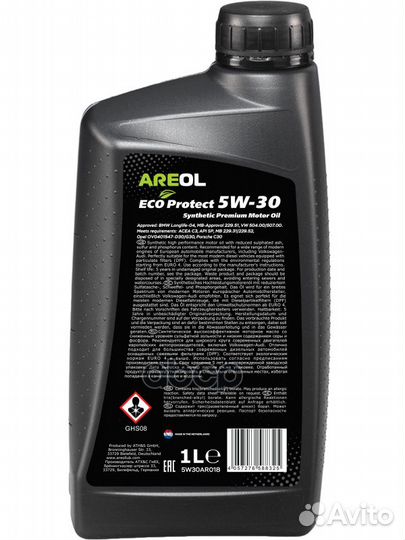 Areol ECO Protect 5W30 (1L) масло моторное син