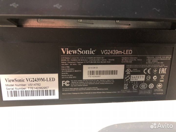 Монитор 24 дюйма DVI-D DisplayPort VGA