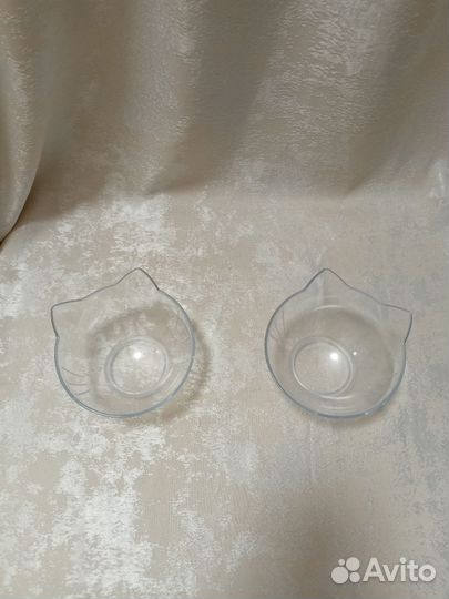 Миска двойная для кошек и собак маленьких пород