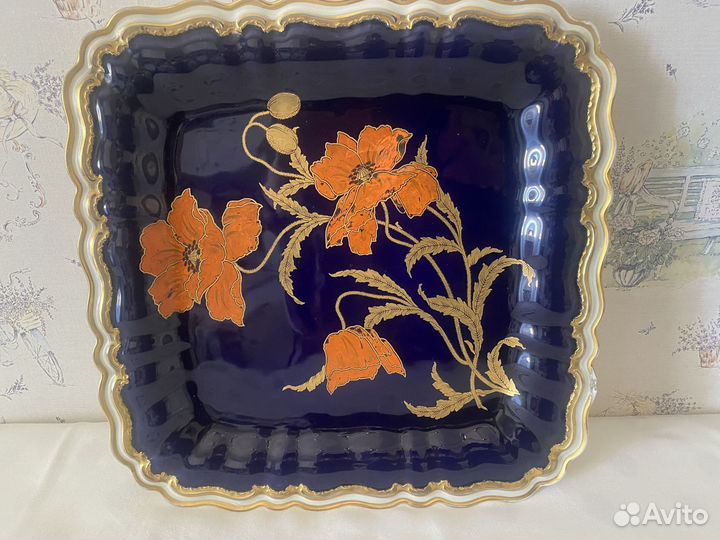 Винтажное блюдо 40х40 см. Rosenthal Германия 1937
