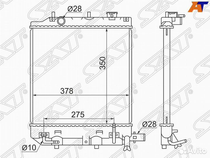 Радиатор охлаждения Форд Фестива 00-02