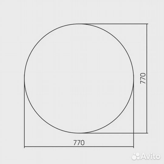 Зеркало Abber Mond AG6204SSmart 77 см