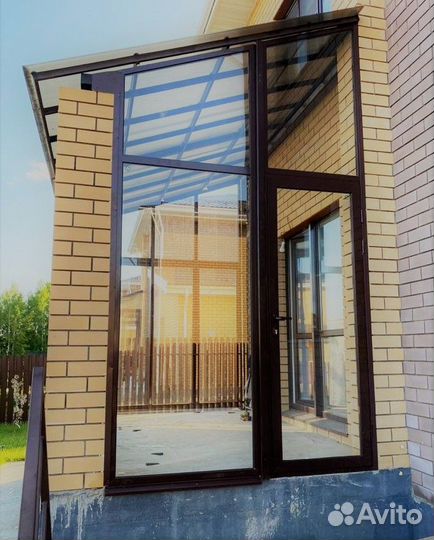 Раздвижная веранда окна остекление