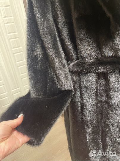 Шуба норковая большая 56-58р новпя длинная пояс че