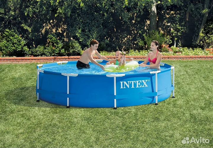 Каркасные и надувные бассейны, матрасы Intex