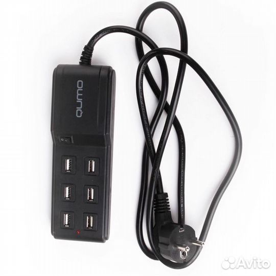 Сзу Qumo Energy 220.5 7.1А, 6xUSB, Выход: DC 5V-2