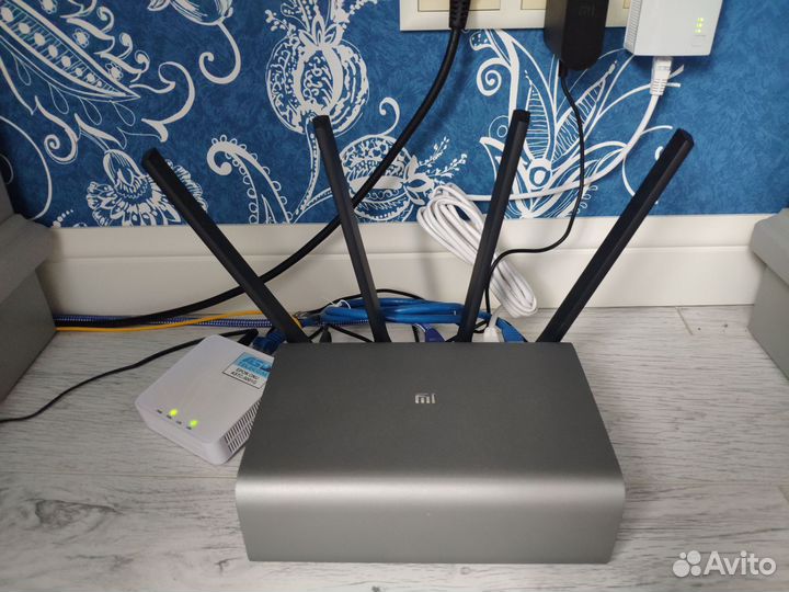 Wi-Fi роутер xiaomi Mi Router PRO R3P, цвет серый