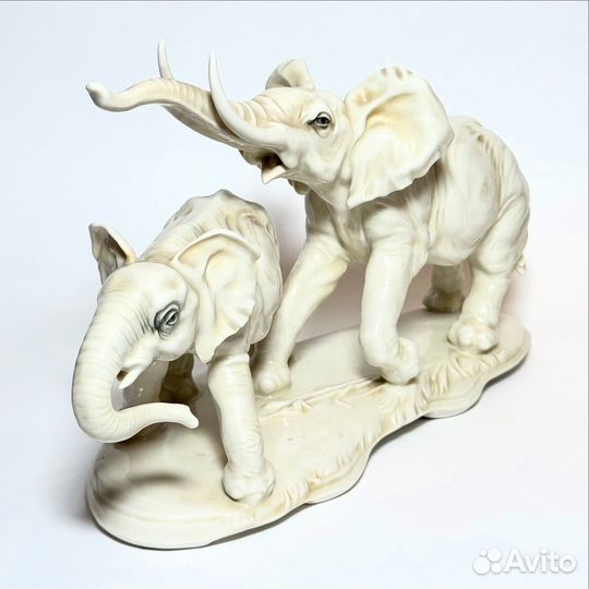 Фарфоровая статуэтка слоны карл энс Karl Ens
