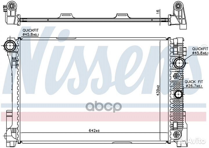 Радиатор охлаждения 67161 Nissens