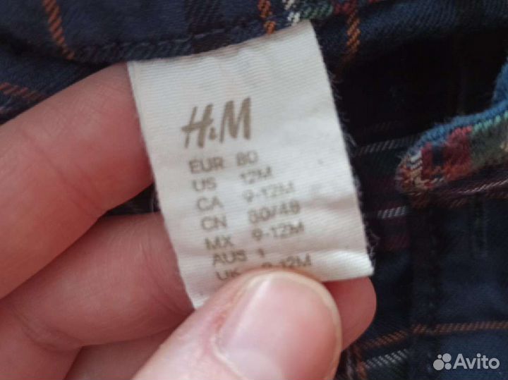 Рубашка и штаны hm 80 комплект на годик