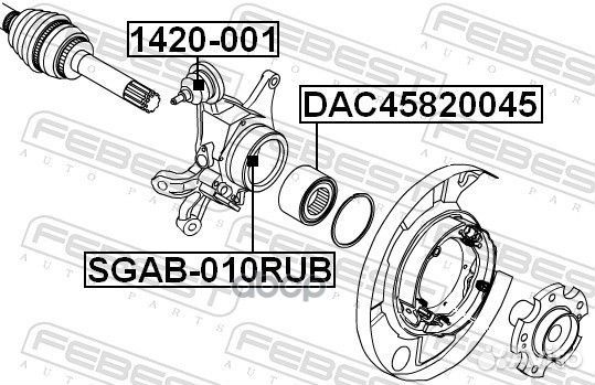 Сайлентблок задн подвески ssangyong kyron, NEW