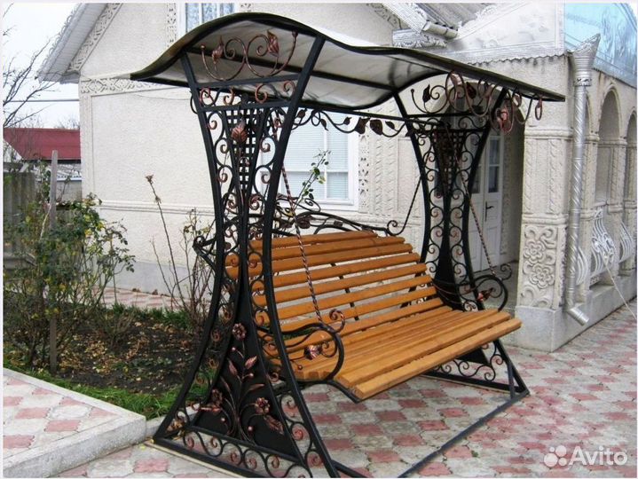 Качели кованые садовые