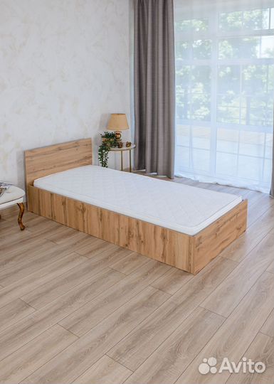 Кровать с матрасом 90х200 односпальная