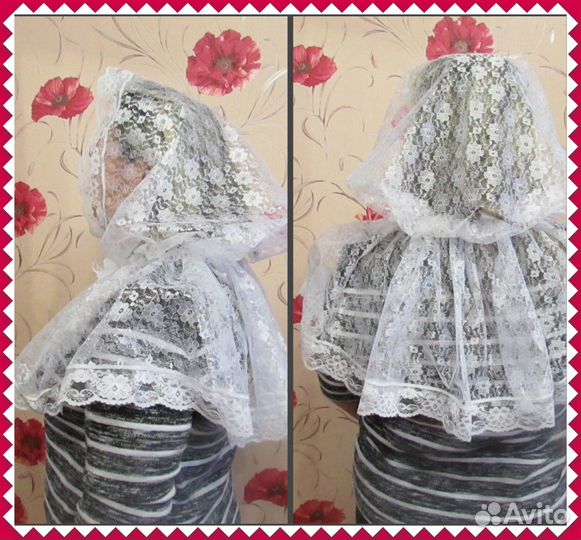 Венчальная, церковная накидка в храм