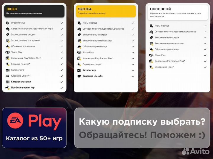 Все лучшие игры подписка PS Plus Deluxe в ассортим