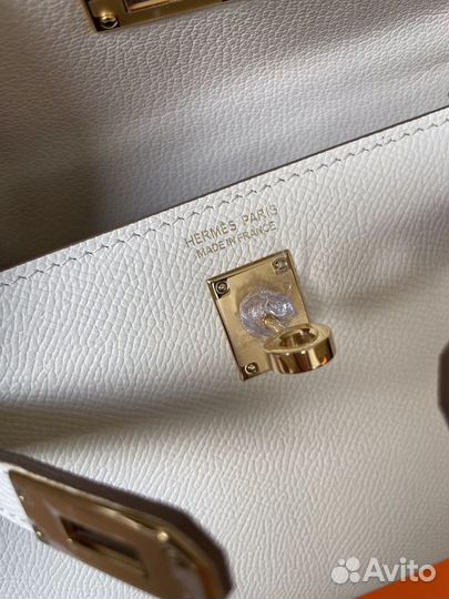 Сумка hermes kelly mini молочный цвет