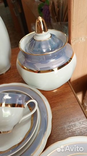 Чайно кофейный сервиз,Морской бриз, Дулево
