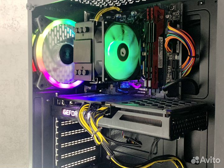 Игровой пк intel 13100F, RTX 3060, DDR4, NVMe
