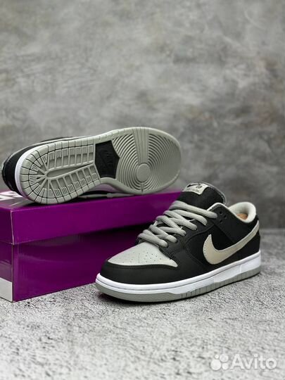 Кроссовки Nike Sb Dunk Low Black с мехом