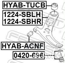 Рычаг передний левый 1224sblh Febest