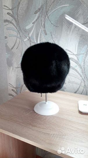 Шапка норковая женская черная