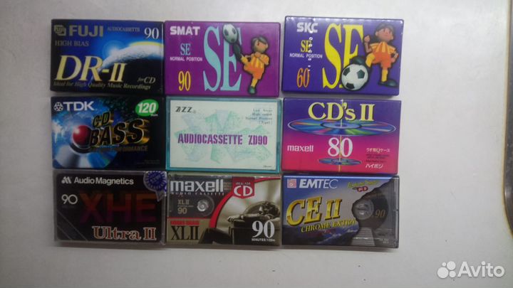 Аудиокассеты новые 1 и 2 тип