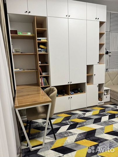 Шкаф стеллаж в детскую на заказ Д232 Egger Белый П