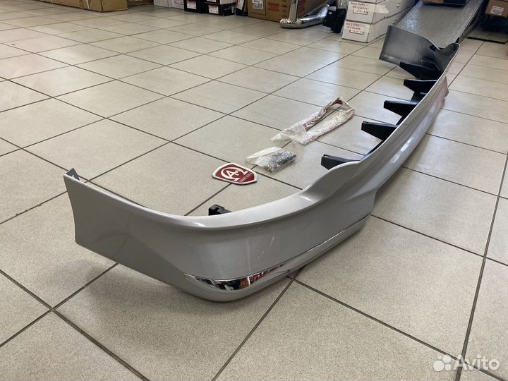 Юбка передняя серебро Land Cruiser 200 2012+